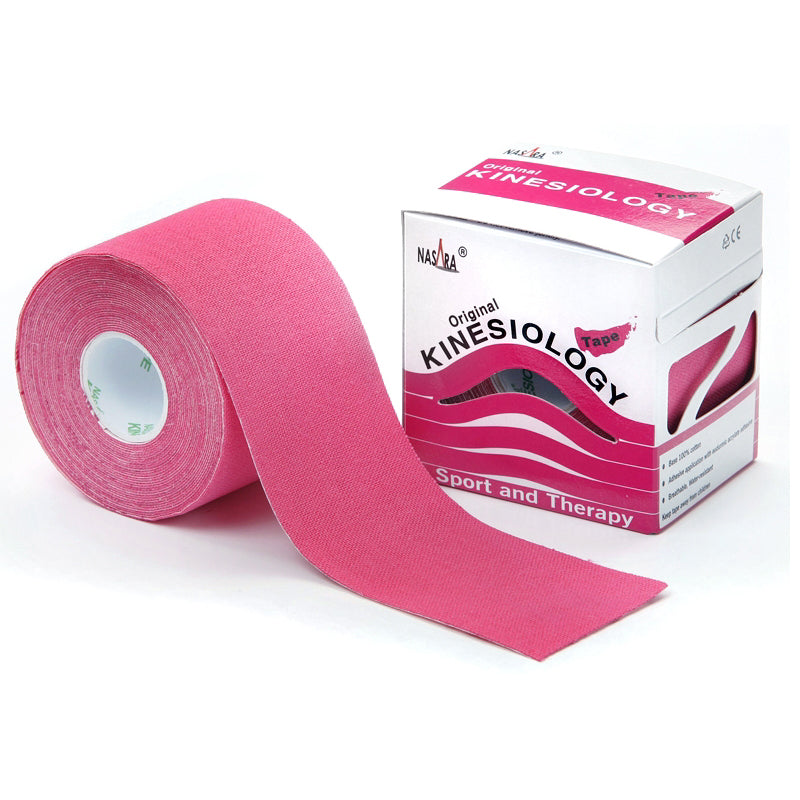 Nasara - Kinesiologie tape - Roze - 5 meter x 5cm - doos 6 stuks - Intertaping.nl