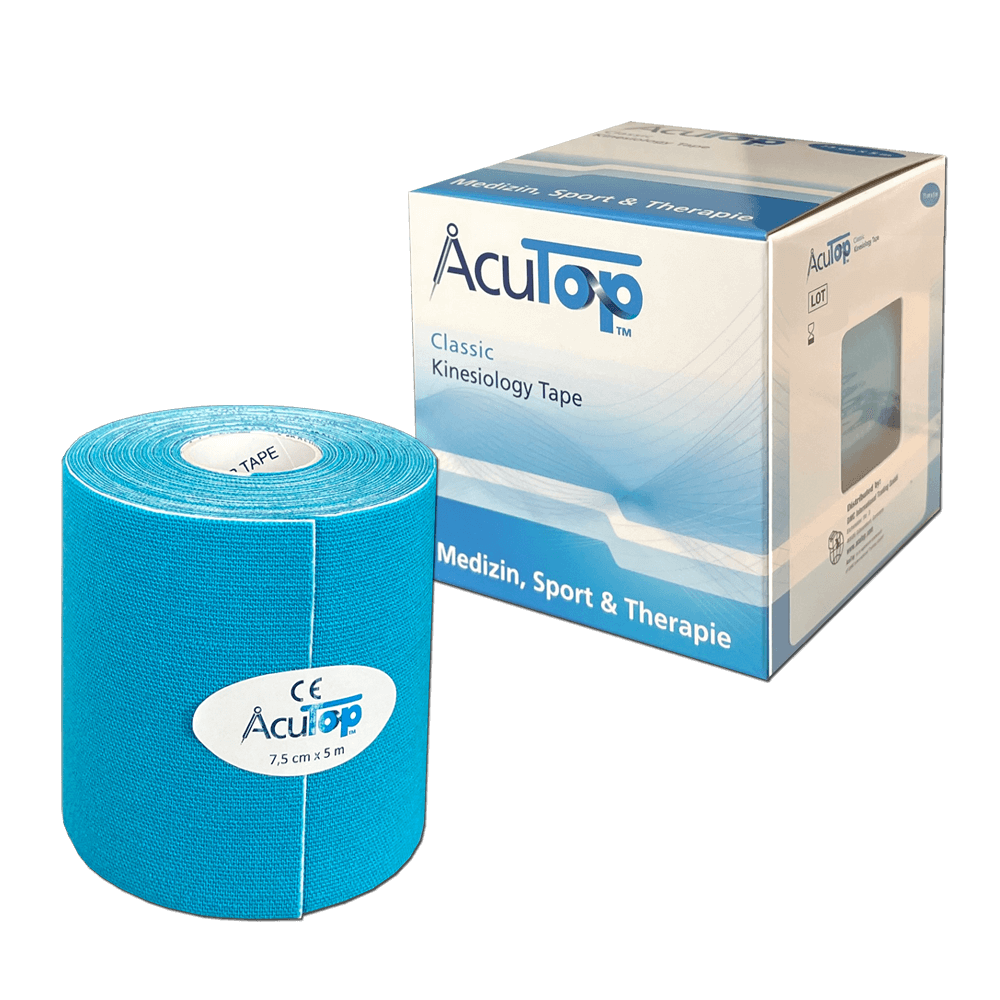 Acutop - Classic Kinesiologie Tape - 7.5cm x 5m - Lichtblauw | Intertaping.nl