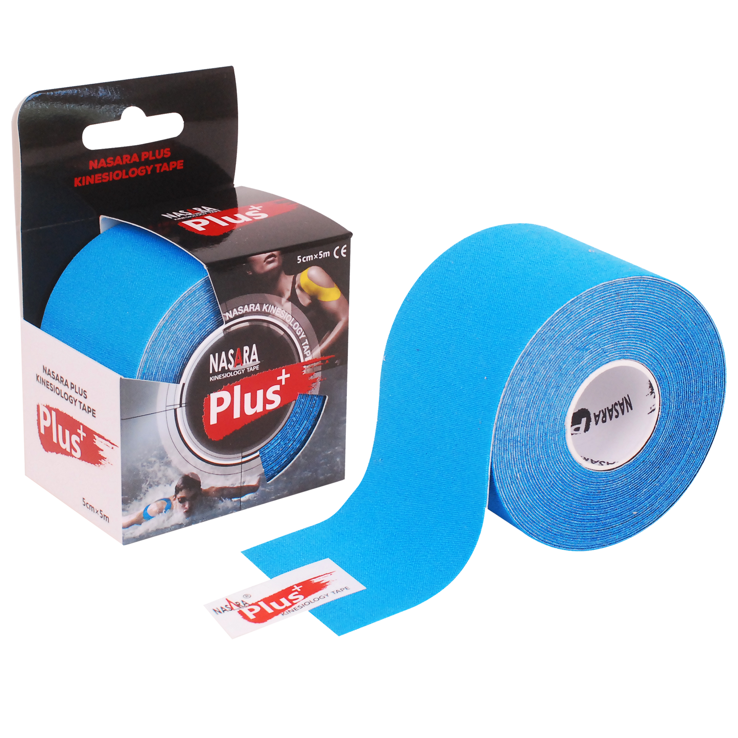 Nasara Plus - Kinesiologie Tape - Blauw - 5cm x 5m - Intertaping.nl