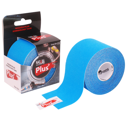 Nasara Plus - Kinesiologie Tape - Blauw - 5cm x 5m - Intertaping.nl